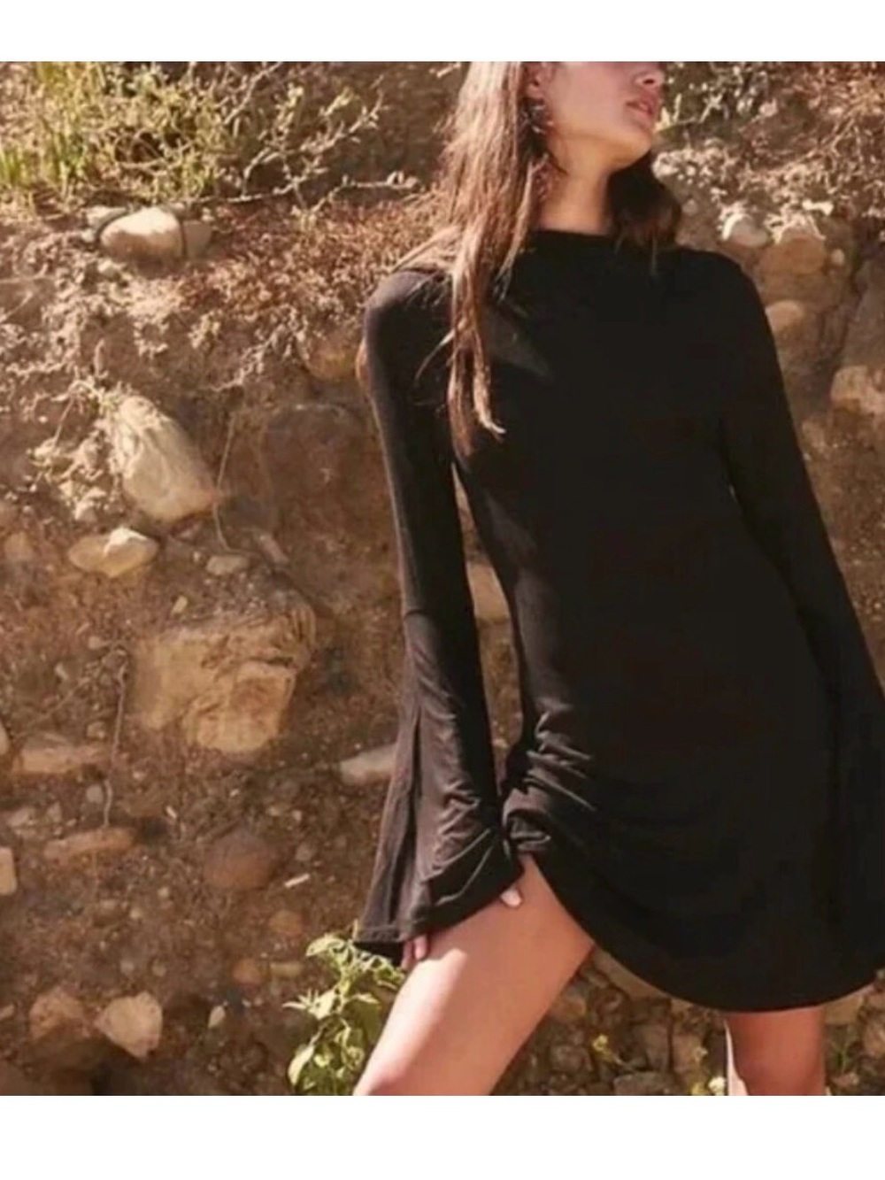 Free People Dare to Dance Mini Bell Sleeve Dress
